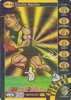 2013 Team Zone AFL Team - Footy Pointers #FP-14 Dustin Martin Front